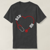 BSN RN Verpleegkundige Afstuderen Verpleegkunde Es T-shirt (Design voorkant)
