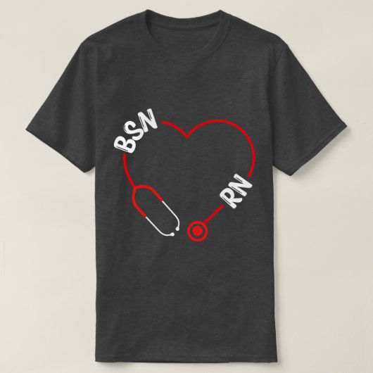 BSN RN Verpleegkundige Afstuderen Verpleegkunde Es T-shirt (Design voorkant)