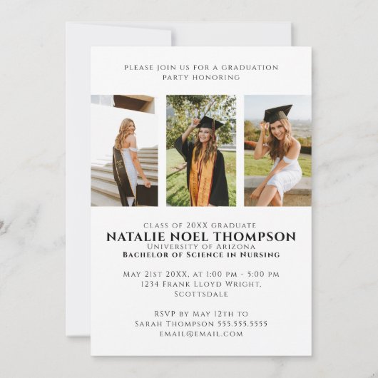 BSN RN Verpleegkundige School Afstudeerfeest Kaart (Achterkant)