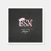 BSN verpleegkundige afstudeerfeest decor, rood kri Servet (Voorkant)