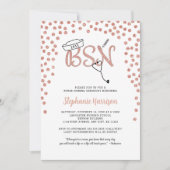 BSN verpleegkundige afstuderen roos gouden confett Kaart (Voorkant)