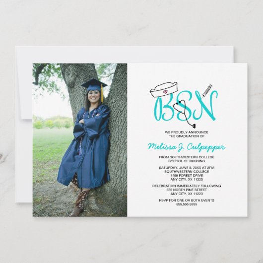 BSN Verpleegkundigen foto afstuderen piningparty / Kaart (Voorkant)