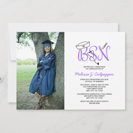 BSN Verpleegkundigen foto afstuderen pinning party Kaart (Voorkant)