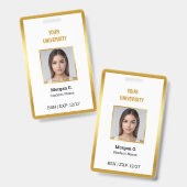 BSN Verpleegster Aangepaste fotonaam Badge (Voor- en achterkant)