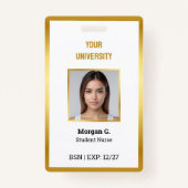 BSN Verpleegster Aangepaste fotonaam Badge (Achterkant)