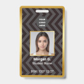 BSN Verpleegster Aangepaste Logo Foto Badge (Achterkant)