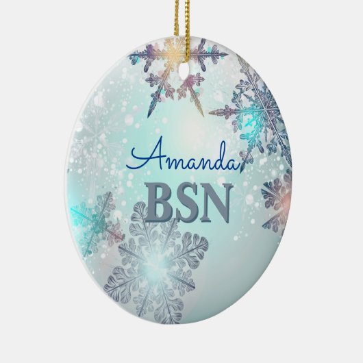 BSN verpleegster afstuderen  Keramisch Ornament (Rechts)