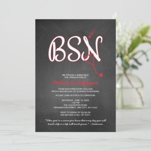 BSN verpleegster afstuderen pinemectie NO PET Kaart (Staand voorkant)