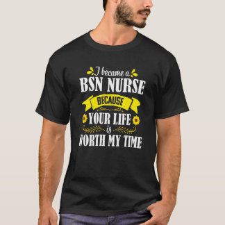 BSN-verpleegster Zonnebloem Citaat Afstuderen Medi T-shirt
