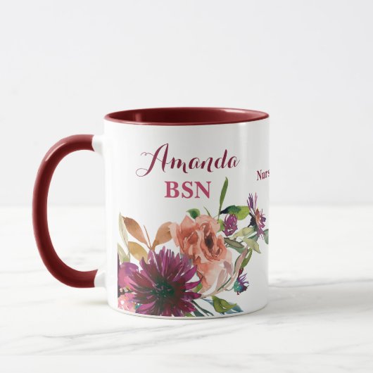 BSN Wild Flowers Nursing School Afstuderen Mok (Links)