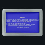 BSOD Belt Buckle - Blue Screen of Death Windows Gesp<br><div class="desc">Het beruchte BSOD of "Blue Screen of Death",  die op een gordelsluiting zijn gereproduceerd.  Show ze dat een BSOD een kantine kan zijn!</div>
