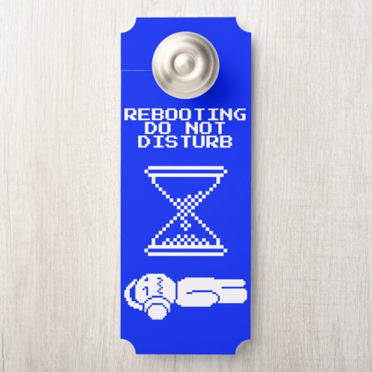 BSOD Blauwe Retro Pixel Niet Storen Deurhanger (Op knop)