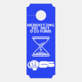 BSOD Blauwe Retro Pixel Niet Storen Deurhanger (Voorkant)