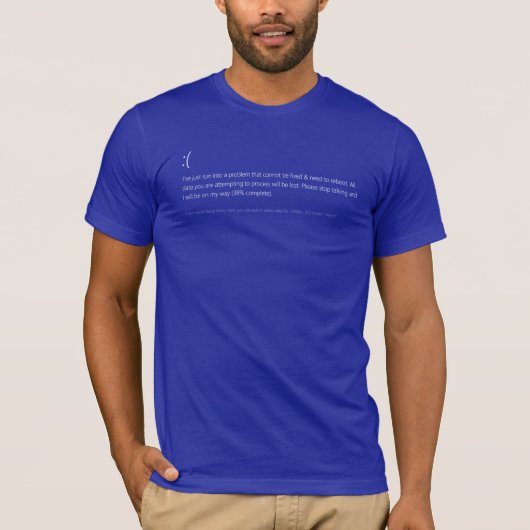 BSoD Blue t-Shirt of Death - IT Technische onderst (Voorkant)