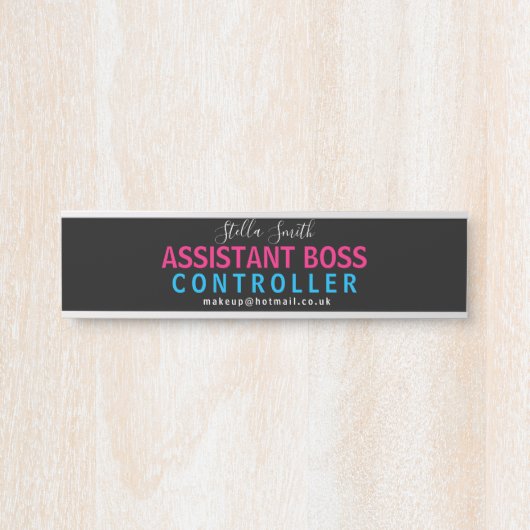BSS assistent, manager. Assistent-manager. Deurbordje (Voorkant)