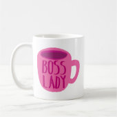BSS-dame met roze koffiebeker Koffiemok (Links)