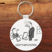 BSS Fires Worker via email. Funny Cartoon Sleutelhanger (Voorkant)