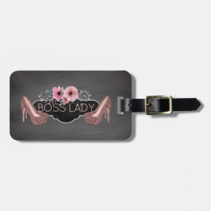 BSS Lady High Heels Gepersonaliseerd alkbord Bagagelabel