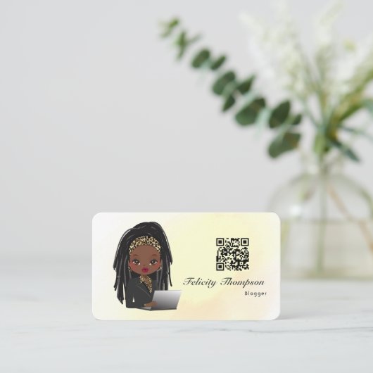 BSS Lady QR-code Visitekaartje (Staand voorkant)