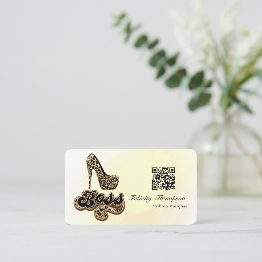 BSS Lady QR-code Visitekaartje (Staand voorkant)