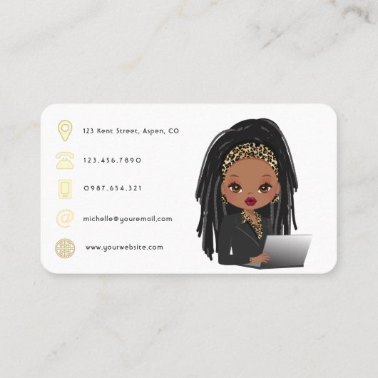 BSS Lady QR-code Visitekaartje (Achterkant)