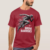 bstract Runner Shattered Effect - Geometric Sport T-shirt (Voorkant)