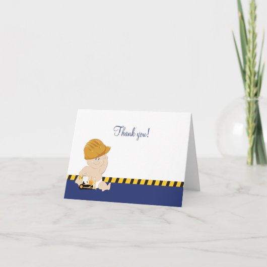 Bstruction Baby Bulldozer Bedankkaart (Voorkant)