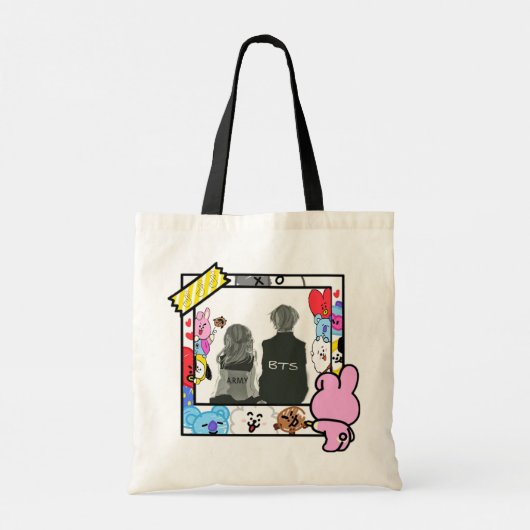BT21 legerkoppel Canvas tas (Achterkant)