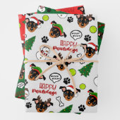 BT2MPS Min Pin Christmas Dog Wrapping Paper (In situ)
