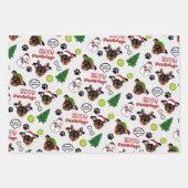 BT2MPS Min Pin Christmas Dog Wrapping Paper (Voorkant)