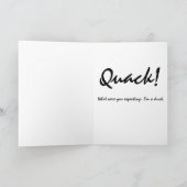 BT- Funny Duck Verjaardag Kaart (Binnen)