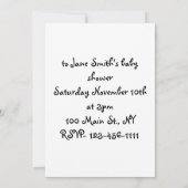 BT- Funny Stork Baby Shower-uitnodigingen Kaart (Achterkant)