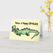 BT- Gator Verjaardag Kaart (Gele Bloem)