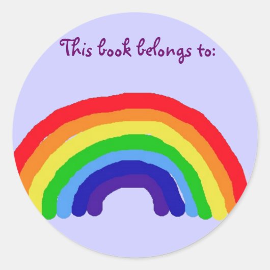 BT- Regenboog 'Dit boek behoort toe' stickers (Voorkant)