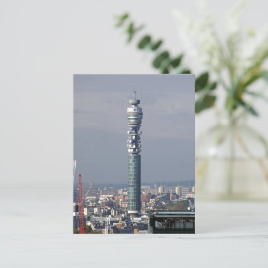 BT Tower, Londen, Engeland. Briefkaart (Staand voorkant)
