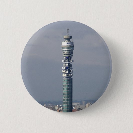BT Tower, Londen, Engeland. Ronde Button 5,7 Cm (Voorkant)