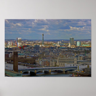 BT Tower London Skyline Cityscape Engeland Poster