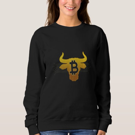 BTC Bitcoin Stier Voor Crypto Handelaren Trui (Voorkant)