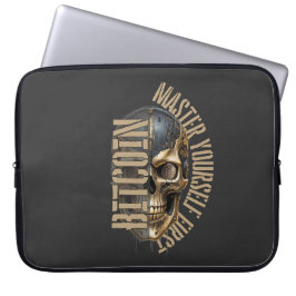 BTC motivatie | Schedel | Bitcoin crypto Laptop Sleeve