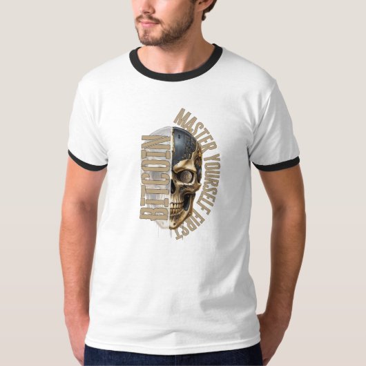 BTC motivatie | Schedel | Bitcoin crypto T-shirt (Voorkant)