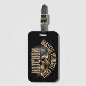 BTC motivation | Skull | Bitcoin crypto Bagagelabel (Voorkant (verticaal))