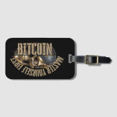 BTC motivation | Skull | Bitcoin crypto Bagagelabel (Voorkant (horizontaal))