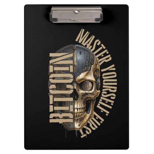 BTC motivation | Skull | Bitcoin crypto Klembord (Voorkant)