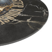 BTC motivation | Skull | Gold Marble Snijplank (Hoek)