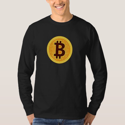 Btc tickersymbool Bitcoin Cryptovaluta T-shirt (Voorkant)