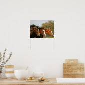 BTdrie kwartpaarden die hoofdschoten uitvoeren Poster (Keuken)