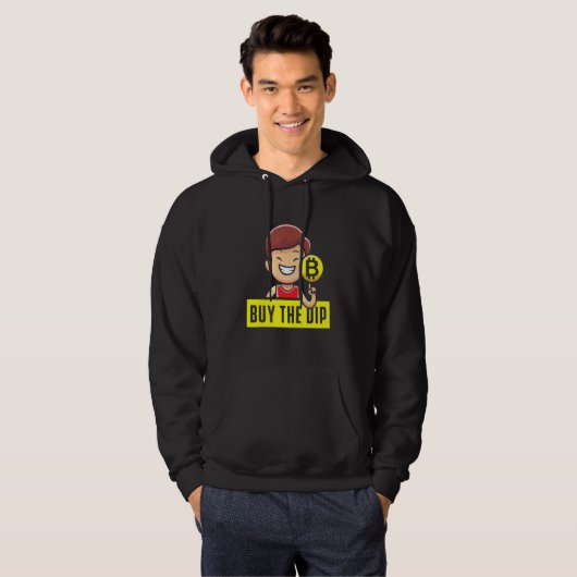 Btfd koopt dip Coin Hodl Blockchain Btc Crypto B Hoodie (Voorkant volledig)