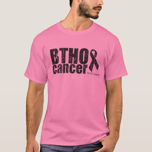 BTHO roze shirt voor kankeronderzoek (Voorkant)