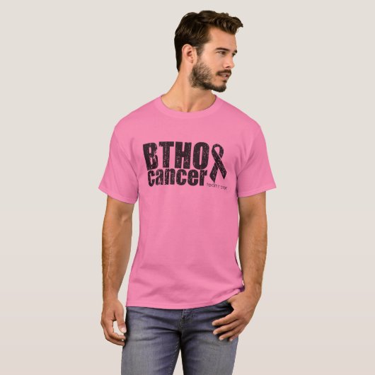 BTHO roze shirt voor kankeronderzoek (Voorkant volledig)