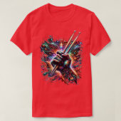 BTN124 Drumsticks Drummer Drumset Drummen M T-shirt (Design voorkant)